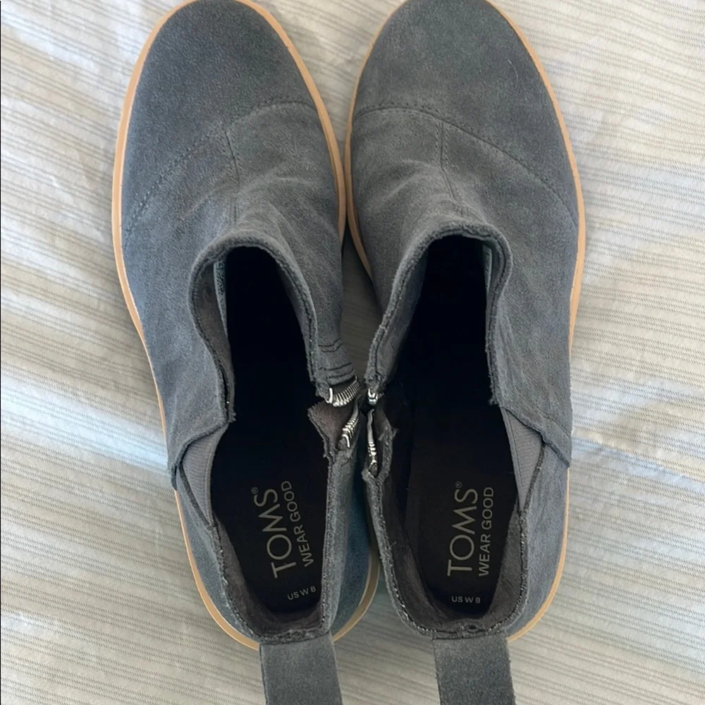 Toms Women's Suede Ankle Boots - Charcoal - Picture 3 of 3